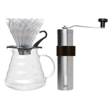 Imagem de Conjunto De Prepara Para Café Com Jarra Vidro 600ml E Suporte De Vidro