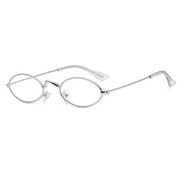 Imagem de Óculos de Sol Steampunk Moda Feminina Oval Retro Masculino Óculos de Sol Personalidade Óculos Steampunk Óculos de Condução Gótico, C10 Transparente, Tamanho Único