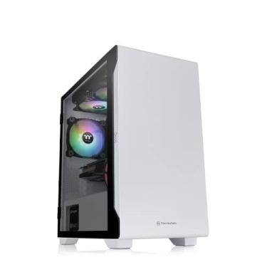 Imagem de Thermaltake Capa para PC S100 TG Snow Edition CA-1Q9-00S6WN-00 CS7886 Vidro Temperado Mini Torre PC Branco com Painel de Porta Giratória