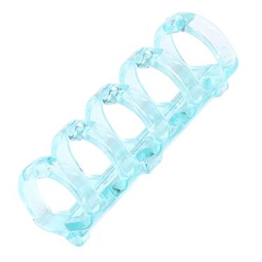 Imagem de 20pcs 5 furos anéis de ligação segurar 60 folhas de papel 11mm espessura de ligação escrita livre Fácil de usar Suprimentos de escritório (azul claro)