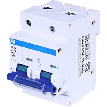 Imagem de Mini Disjuntor Bipolar 100A Curva C MDW-C100-2 WEG