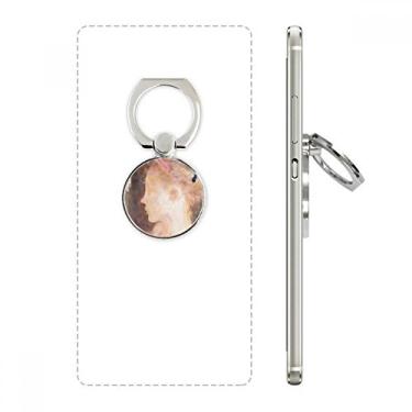 Imagem de Suporte de argola ajustável para celular com pintura a óleo XJJ Side Beauty Girl