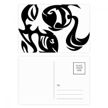 Imagem de Cartão postal Constellation Peixes Zodíaco Conjunto de cartões postais de aniversário