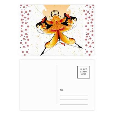 Imagem de Cartão postal de Natal com estampa de pipa de cultura tradicional chinesa com flores e celebrações