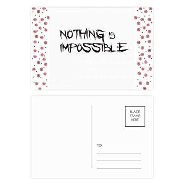 Imagem de Citação Nothing Is Impossible Christmas Flower Celebration Cartão postal Blessing Mailing Card