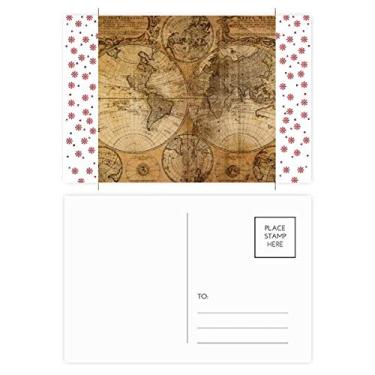 Imagem de Mapa-múndi Veias Padrão Fundo Natal Flor Celebração Cartão Postal Bênção Cartão de correio