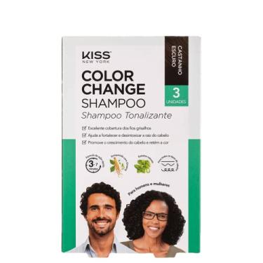 Imagem de KISS NEW YORK Color Change Shampoo - Shampoo Tonalizante Castanho Escuro
