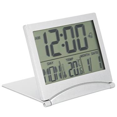 Imagem de Despertador Digital de Viagem, Relógio de Temperatura Dobrável, Modo de Timer, Despertador Digital, Despertador de Mesa para Decoração de Quarto, Mesa de Cabeceira ou Escrivaninha