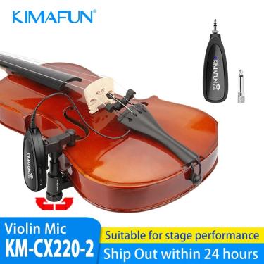 Imagem de Kimagfun-Microfone Para Violino Sem Fio  Instrumento Musical  Sistema De Microfone  Transmissão De
