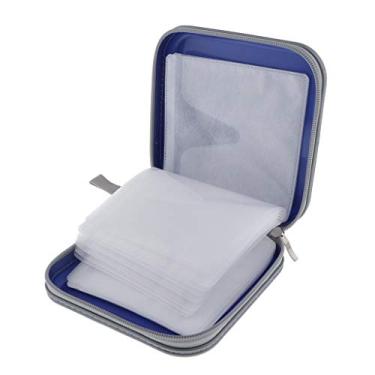 Imagem de Capa de CD Almencla, capa de DVD de 40 capacidades, organizador de armazenamento de CDs, armazenamento de DVD protetor, Azul