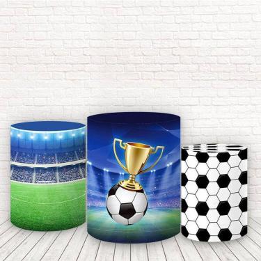Imagem de Trio De Capas Cilindros 3D Sublimado Futebol Fcc-111
