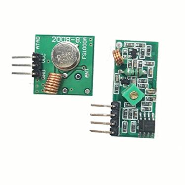 Imagem de HiLetgo Kit de Conexão de Módulo Transmissor e Receptor RF 315Mhz para Arduino/ARM/MCU/Raspberry Pi - Verde - Elétrico com Fio