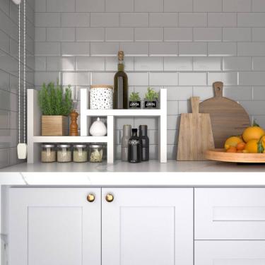 Imagem de Organizador / Porta Temperos para Cozinha Branco