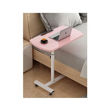 Imagem de SilteD Mesa de hospital sobre a cama, mesa de pé, suporte para laptop, altura ajustável, mesa sobre a cama, mesa para laptop, rosa