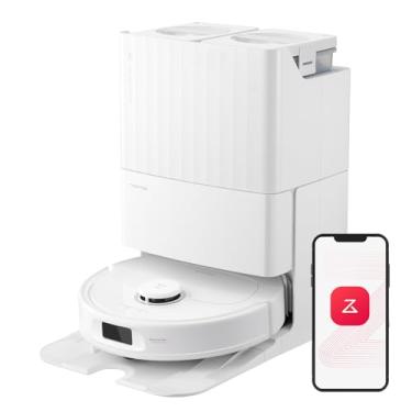 Imagem de Robô aspirador de pó e passa pano Roborock Qrevo Plus, esfregão de cantos FlexiArm elevável 10mm, autoesvaziamento, esfregão autolimpante/secante, desvio reativo de obstáculo, sucção 7000Pa, branco