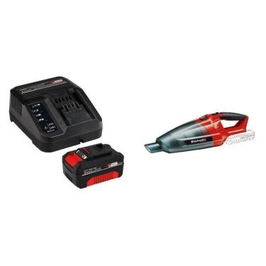 Imagem de Aspirador de Po Bateria Te-vc 18 Li Solo e Kit Carregador Bivolt com Bateria 18v 4,0ah Pxc Einhell Vermelho/Preto