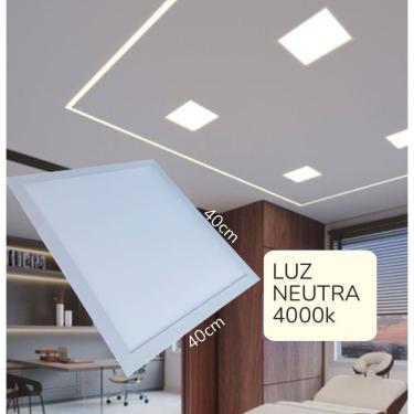 Imagem de Plafon Painel Led Embutir 36w 40x40 Slim Bivolt
