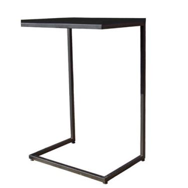 Imagem de Aparador Grande Base Preta - 76cm X 55cm - Trendy, Couro Preto