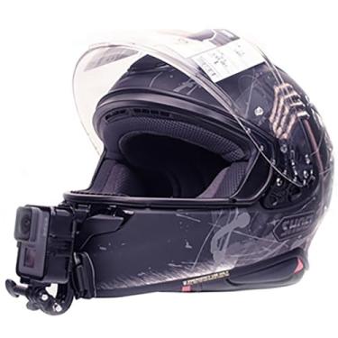 Imagem de SHOEI Z8 Kits de suporte de queixo de motocicleta personalizados para GoPro e Insta360 Etc. Câmera de ação com almofadas adesivas e suporte em gancho J