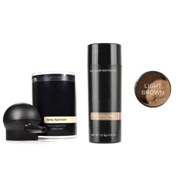 Imagem de Fibra Capilar Queratina Aplicador Borrifador Hair Top 27,5g, Castanho 
