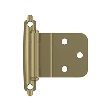 Imagem de Amerock BPR3428BBZ | Dobradiça de armário | 10 mm de inserção de montagem automática | Champanhe dourado | Dobradiça de porta de armário de cozinha | Pacote com 1 par/2 | Ferragens funcionais