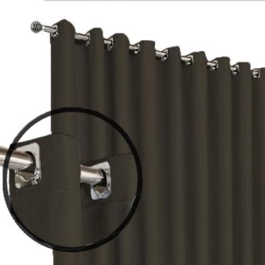 Imagem de cortina quarto Janela 2,70 x 1,50 apartamento Turin cinza - Bravin Cor