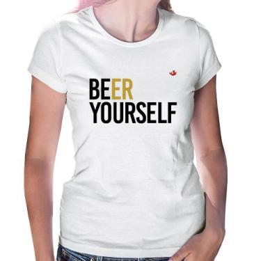 Imagem de Baby Look Beer Yourself - Foca na Moda, Branco, M