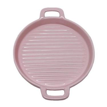 Imagem de Travessa de Porcelana Redonda Canelada Rosal 23 x 18 x 2,5cm - Home De