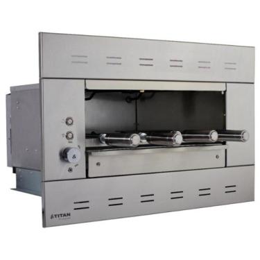 Imagem de Churrasqueira Elétrica de Embutir Titan Suprema 4 Espetos Giratórios P