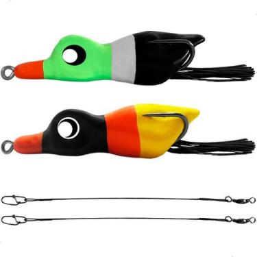 Imagem de Kit 2 Iscas Frog Matadeira + 2 Empates De Aço Pesca Traira, New quack,
