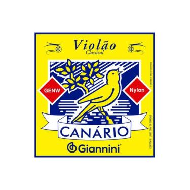 Imagem de Kit 3 Encordoamento Violão Nylon Média Canário Cristal GENW - Giannini