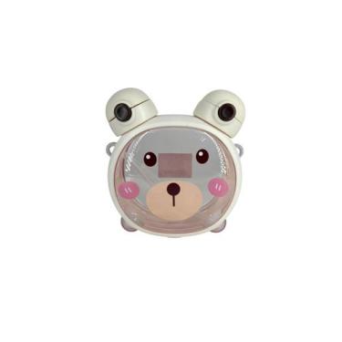 Imagem de Garrafa Copo Garrafinha Água Infantil Ursinho 750ml Com Canudo e Cordã