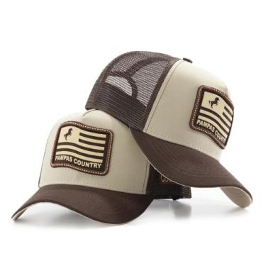 Imagem de Boné Sertanejo Rural Cavalo Bandeira Pampas Country Masculino Feminino