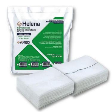 Imagem de Compressa Campo Operatório Helena 45cm x 50cm Algodão, 45cmx50cm