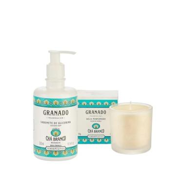 Imagem de Kit Vela Chá Branco e Sabonete Líquido Chá Branco Granado Terrapeutics
