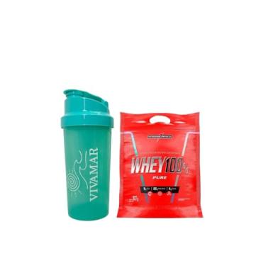 Imagem de Combo Whey Protein Sabor Baunilha Integral Refil 900g + Coqueteleira Exclusiva