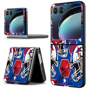 Imagem de ACWDMKH Capa para Motorola Moto Razr 2024, capa para celular Moto Razr 50 fofa fina rígida PC ultrafina anti-arranhões à prova de choque, chapéu de beisebol colorido