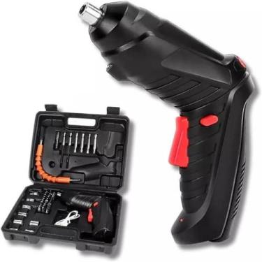 Imagem de Parafusadeira 4,8V 1200 Rpm Bivolt Com Bits E Eixo Flexível - Maleta C