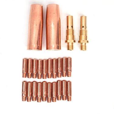 Imagem de MIG Welder, MIG Acessórios de Soldagem Kit de Combinação de Acessórios para Soldagem 21-50 Bocal de Soldagem 35-50 Difusor de Gás 11-35 Dica de Contato MIG MIG Solding Gun Kit