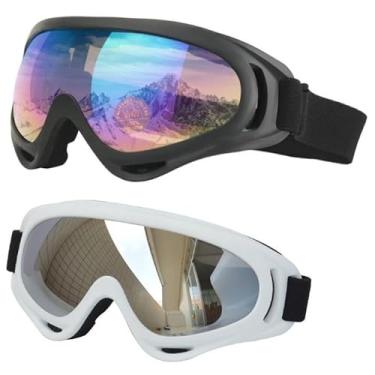 Imagem de Kit 2 Óculos Esportivos Snowboard Kitesurf Motocross Uv400