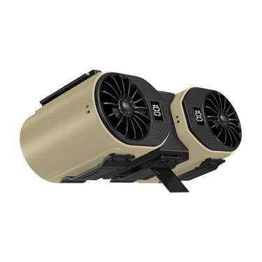 Imagem de WeiLaiKeQi Clipe pessoal da cintura do ventilador no ventilador de mão recarregável e forte ajuste portátil para viagens de escalada de verão ciclismo, Verde