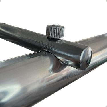 Imagem de Kit 2 Suporte Varão Suiço Wave Palito 19 E 28mm Alumínio Fita deslizan