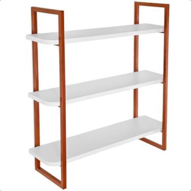 Imagem de Prateleira Tripla Nicho Alba Modelo Industrial Decoração Casa 60x15 - 