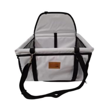 Imagem de Cadeirinha Assento Cadeira Pet de Carro para Cães Cachorro Gatos ATÉ 10KG(Branco)