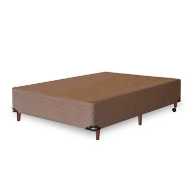 Imagem de Base Box Dallas 138X188X30 Casal Umaflex Marrom/Branco