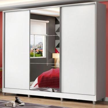 Imagem de Guarda Roupa Juvenil 100% Mdf Madesa Kevin 3 Portas De Correr Com Espe