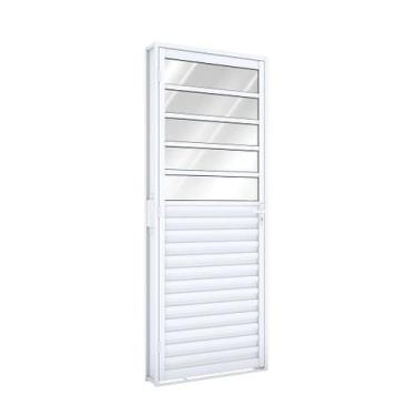 Imagem de Porta de Giro de Aço com Travessa 215 x 85 x 12 cm Direita Riobras Pro