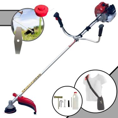 Imagem de Roçadeira Profissional BCJ620L Kawashima À Gasolina 62cc Motor 2T 3HP Alta Rotação Podador de Grama Completo Com Carretel de Nylon + Faca 2 Pontas