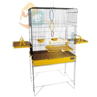 Imagem de VIVEIRO GAIOLA CALOPSITA PASSÁROS AVES TRIPLEX JEL PLAST (ATENÇÃO DOIS MODELOS NO ANÚNCIO LEIA A DESCRIÇÃO)(CONFORT BK-AMARELO)