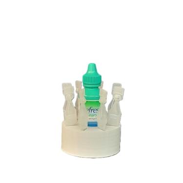 Imagem de Znet3D Suporte de colírio para frascos e garrafas - comporta oito (8) frascos descartáveis e um (1) frasco de colírio (branco)